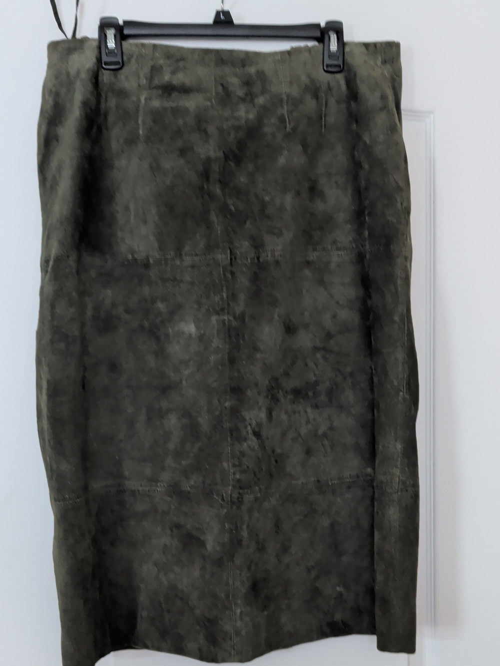 Terry Lewis Olive Suede Pencil Skirt Tote1
